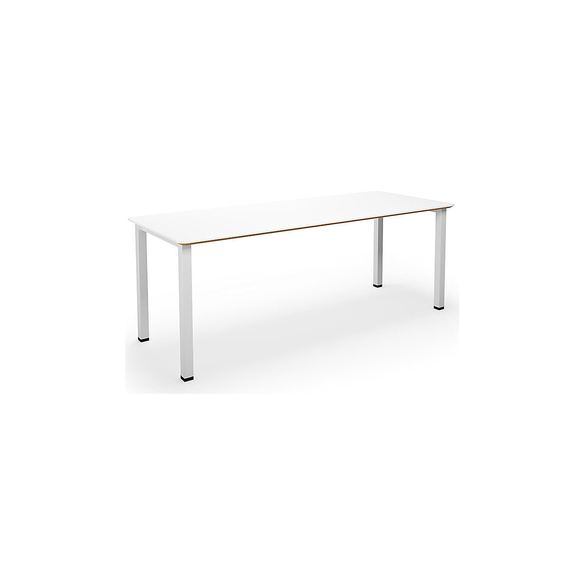DUO-U Trend multi-purpose desk, straight tabletop, rounded corners, WxD 2000 x 800 mm, white, white-3