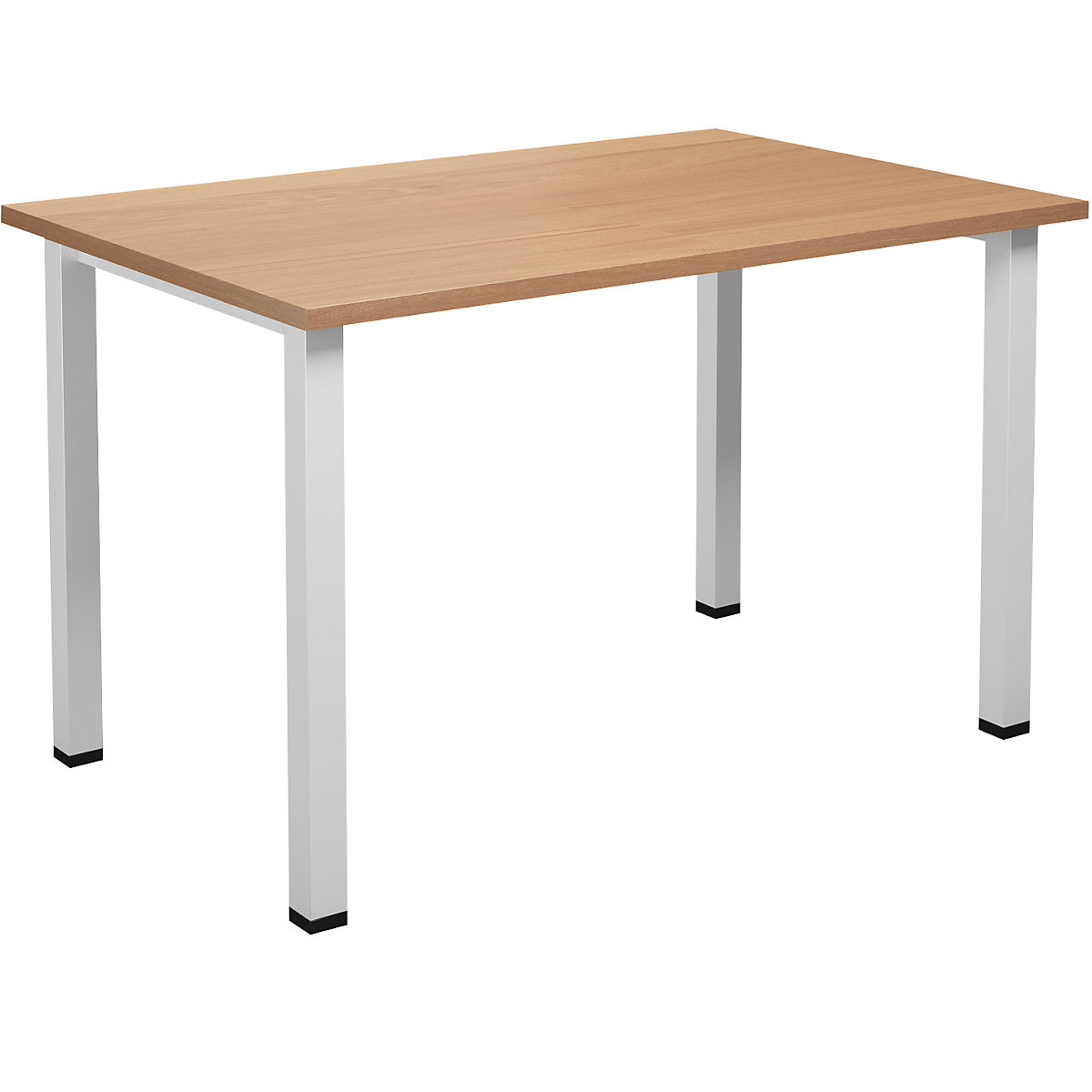 DUO-U multi-purpose desk, straight tabletop, WxD 1200 x 800 mm, beech, white-7