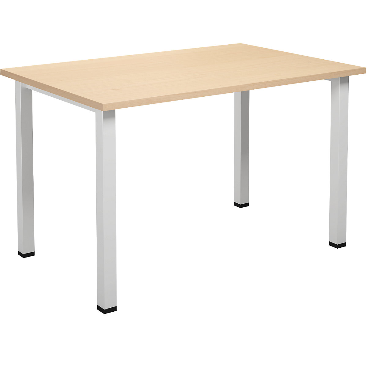 DUO-U multi-purpose desk, straight tabletop, WxD 1200 x 800 mm, birch, white-12