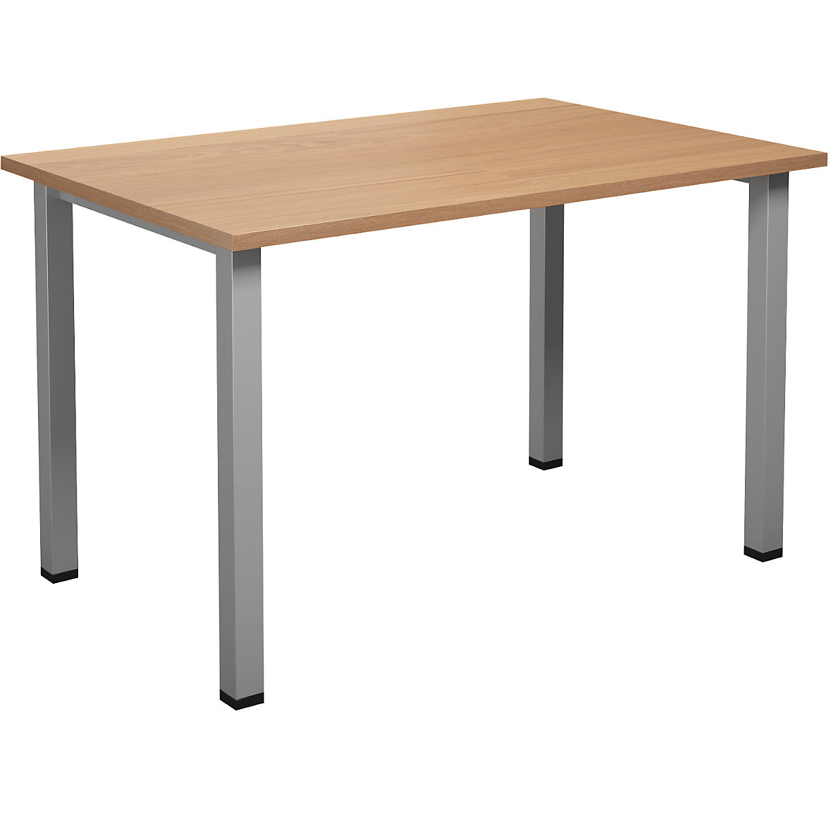 DUO-U multi-purpose desk, straight tabletop, WxD 1200 x 800 mm, beech, silver-15