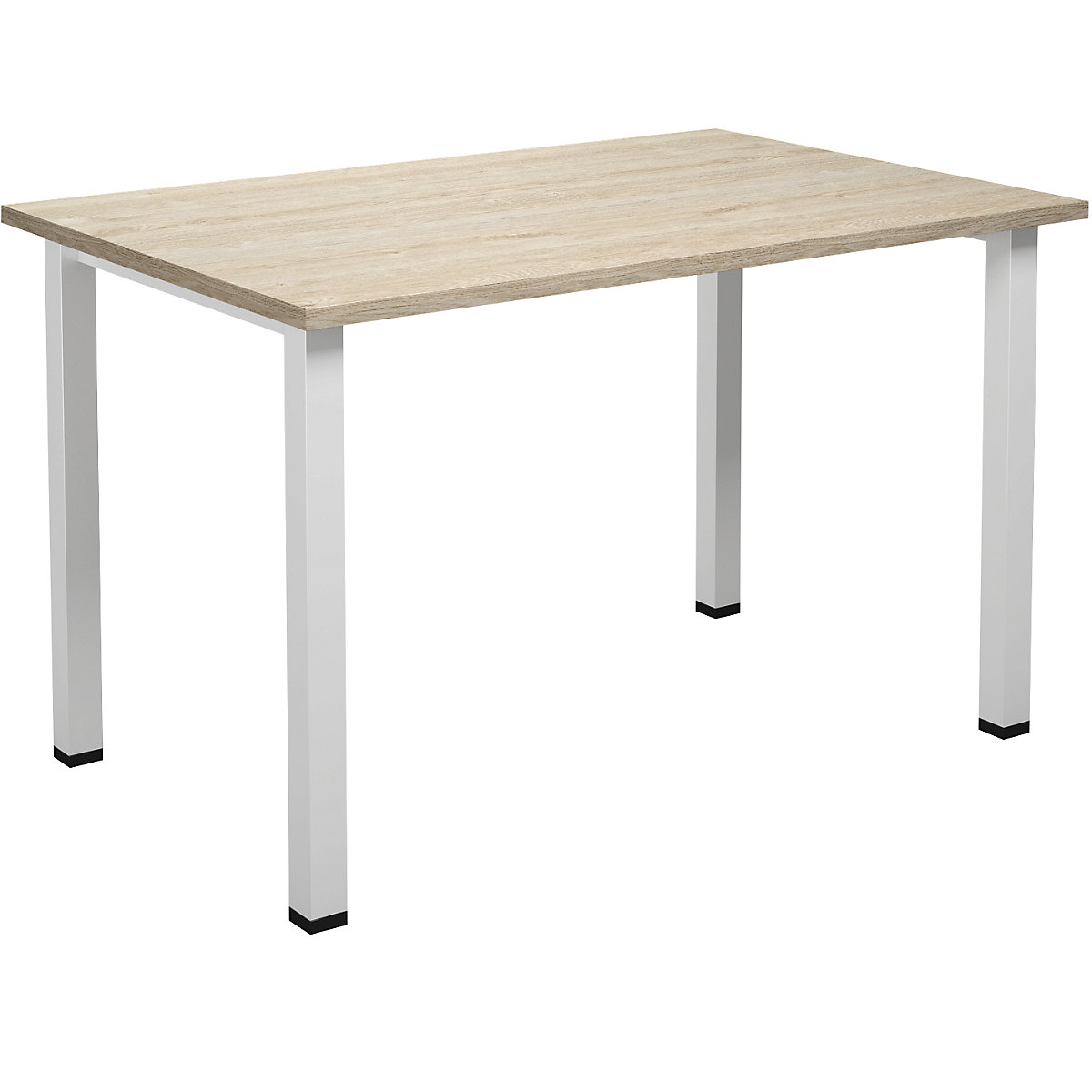 DUO-U multi-purpose desk, straight tabletop, WxD 1200 x 800 mm, oak, white-16