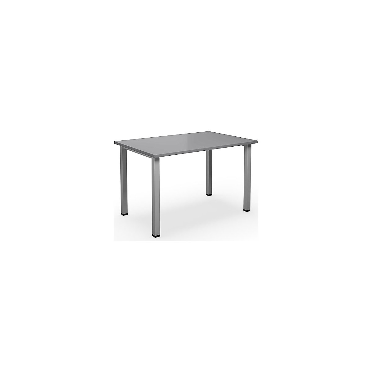DUO-U multi-purpose desk, straight tabletop, WxD 1200 x 800 mm, light grey, silver-1