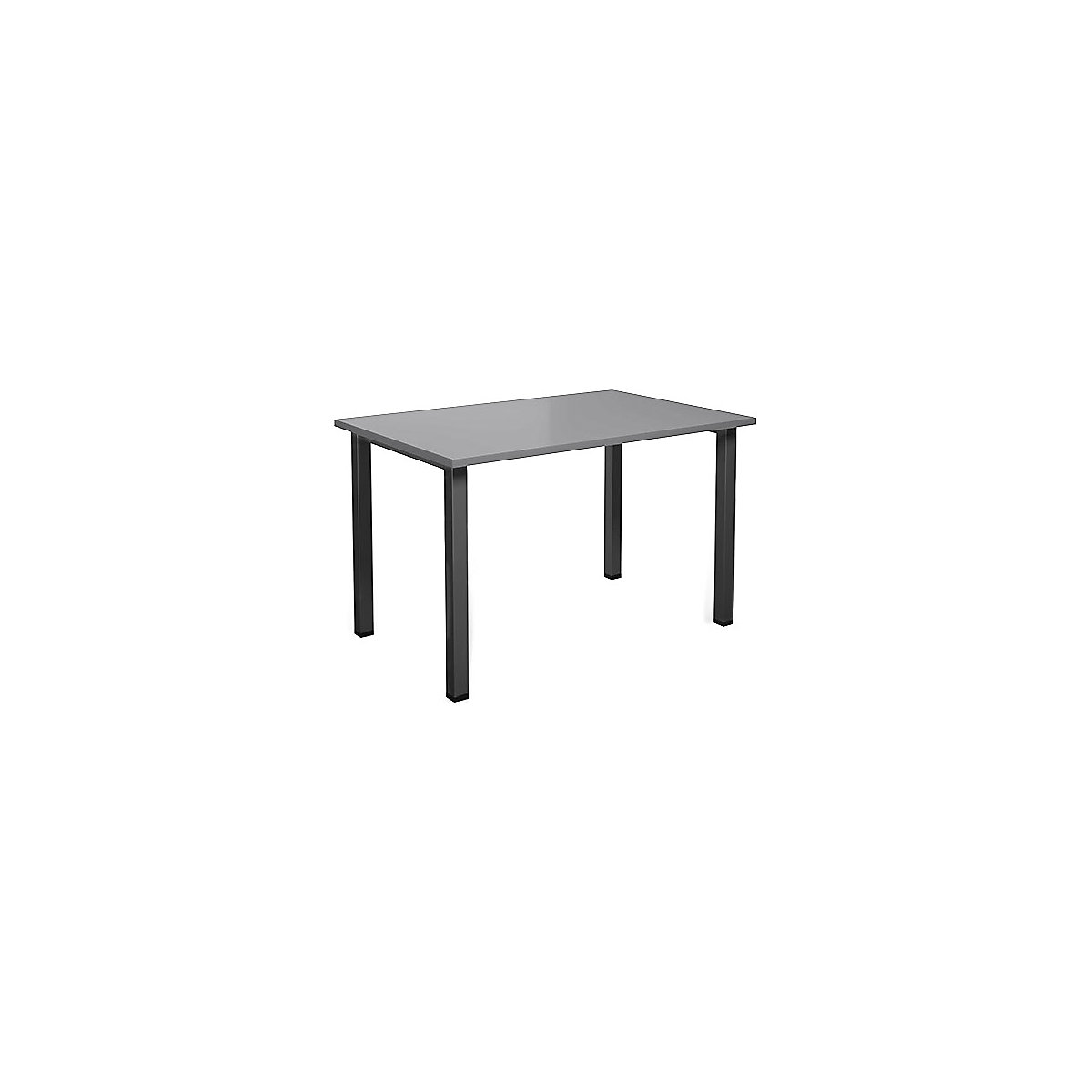 DUO-U multi-purpose desk, straight tabletop, WxD 1200 x 800 mm, light grey, black-5