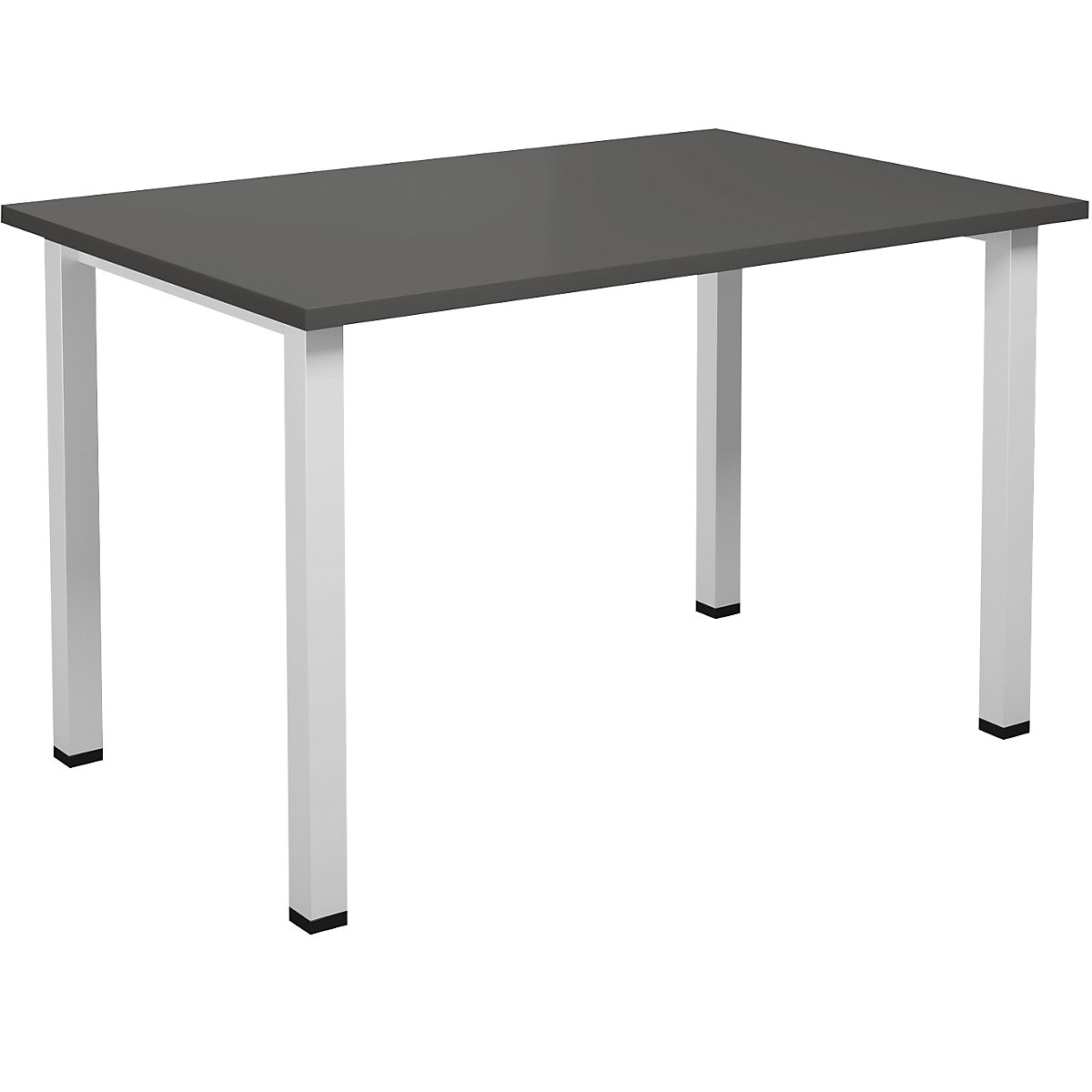 DUO-U multi-purpose desk, straight tabletop, WxD 1200 x 800 mm, dark grey, white-8