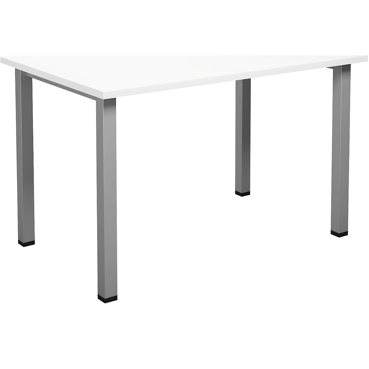 DUO-U multi-purpose desk, straight tabletop, WxD 1200 x 800 mm, white, silver-17