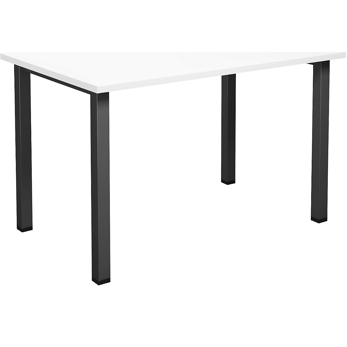 DUO-U multi-purpose desk, straight tabletop, WxD 1200 x 800 mm, white, black-3