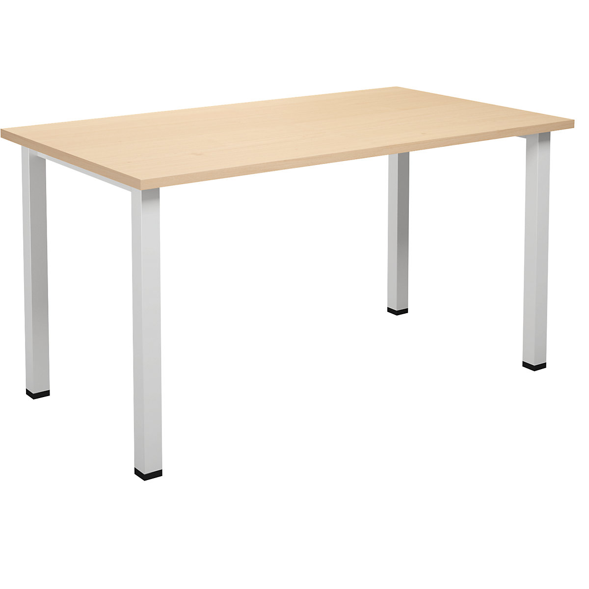 DUO-U multi-purpose desk, straight tabletop, WxD 1400 x 800 mm, birch, birch-8