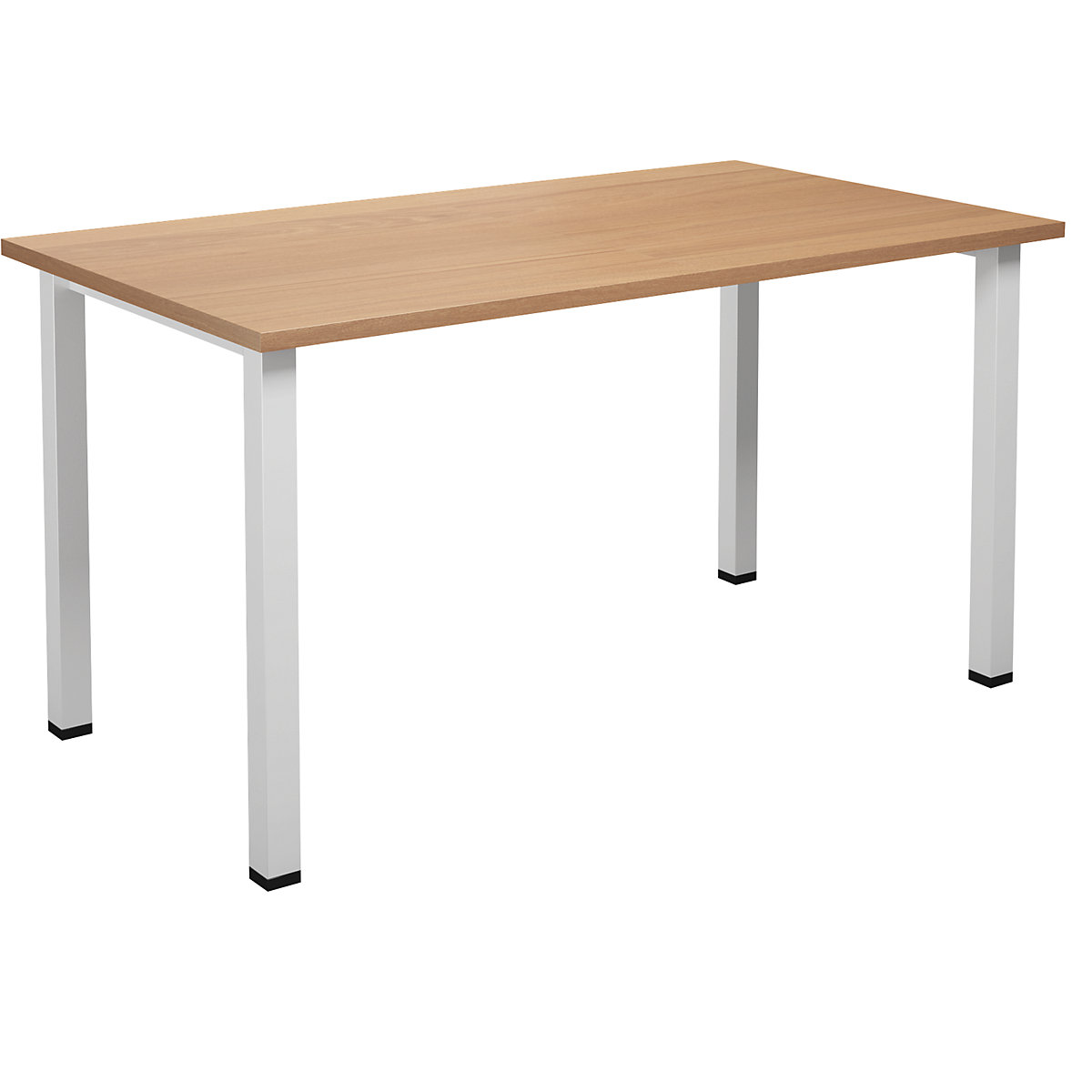 DUO-U multi-purpose desk, straight tabletop, WxD 1400 x 800 mm, beech, beech-16