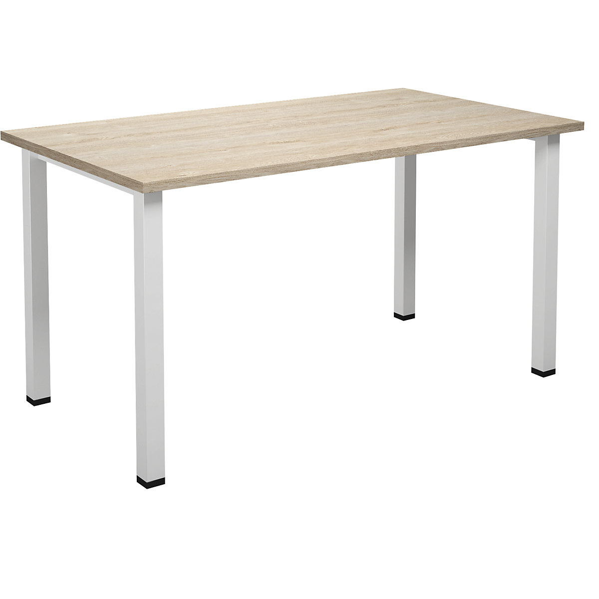 DUO-U multi-purpose desk, straight tabletop, WxD 1400 x 800 mm, oak, oak-4