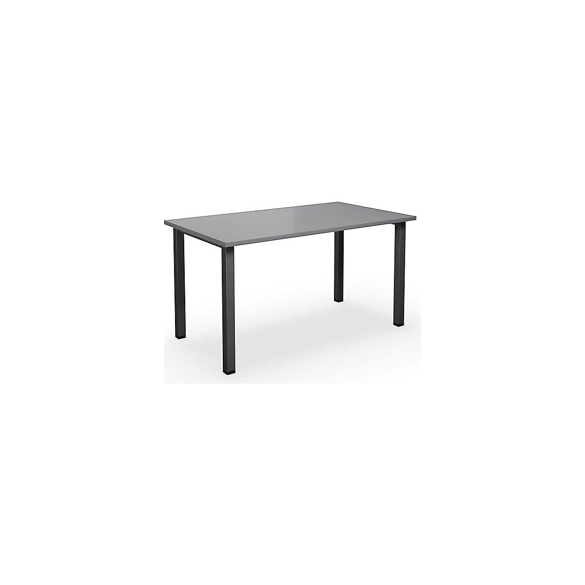 DUO-U multi-purpose desk, straight tabletop, WxD 1400 x 800 mm, light grey, black-15