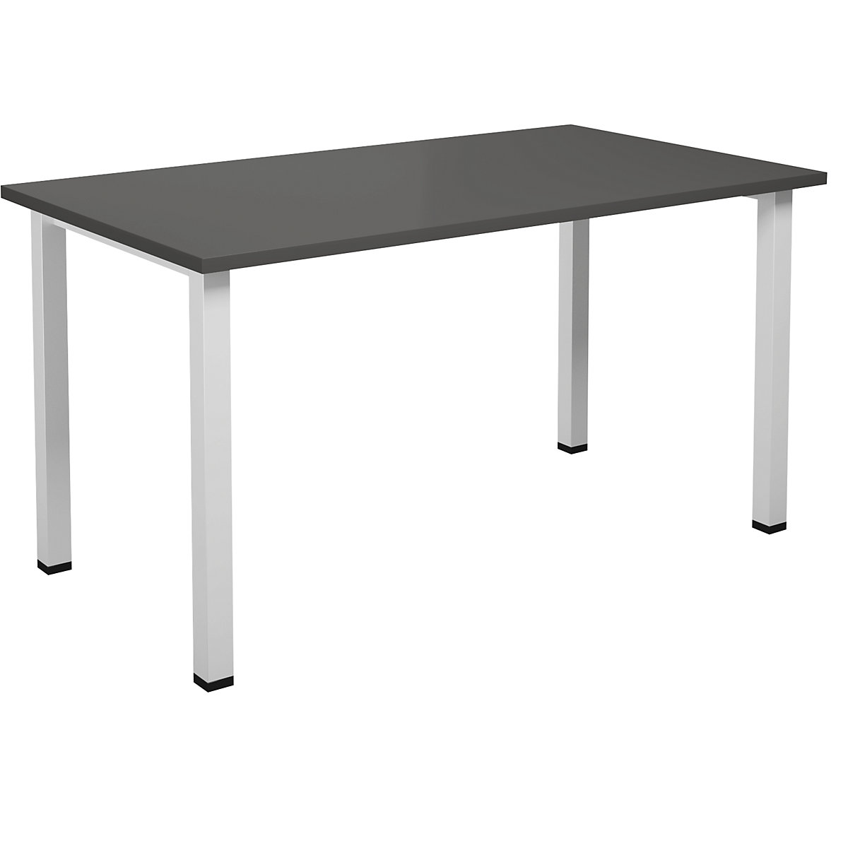 DUO-U multi-purpose desk, straight tabletop, WxD 1400 x 800 mm, dark grey, white-9