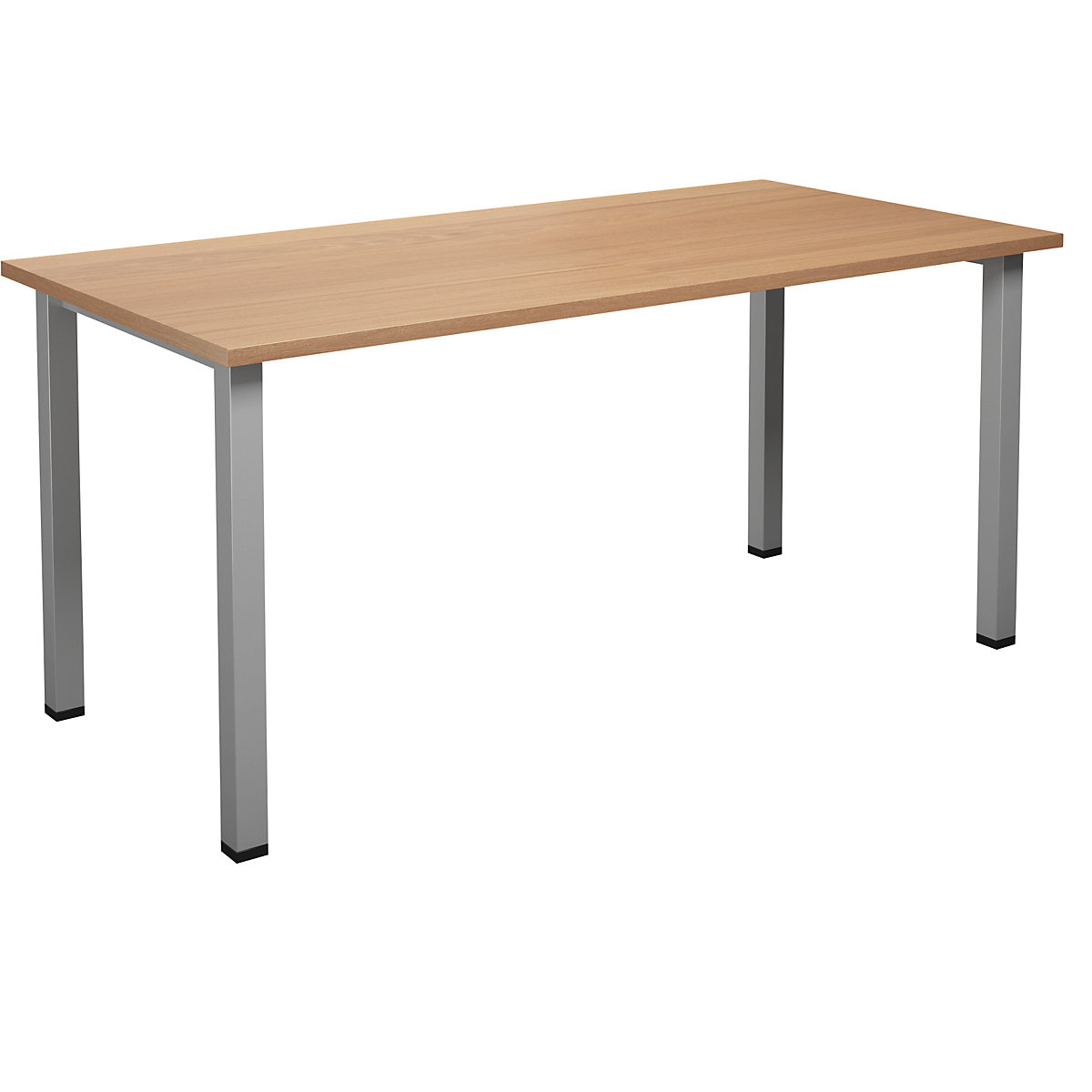 DUO-U multi-purpose desk, straight tabletop, WxD 1600 x 800 mm, beech, silver-15