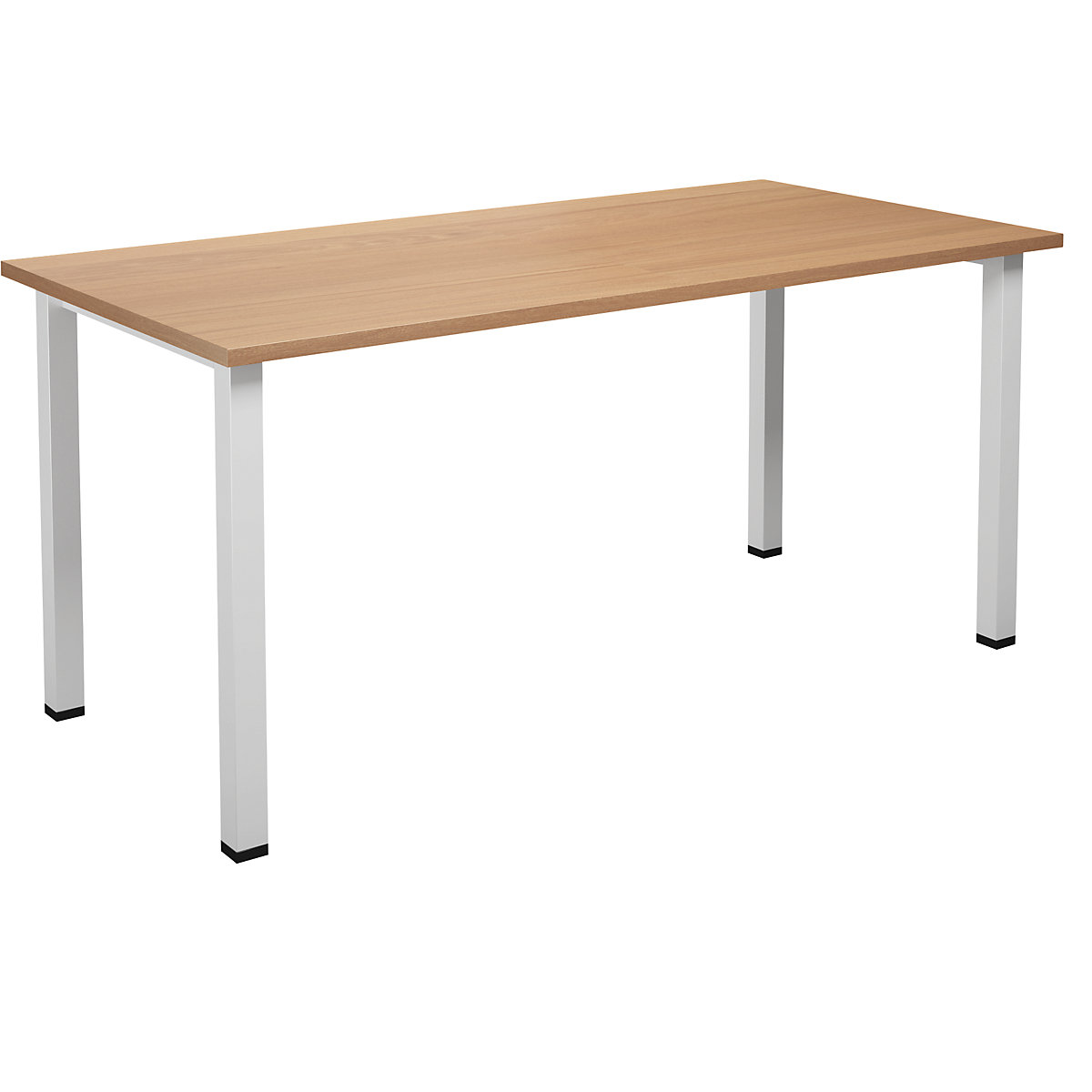 DUO-U multi-purpose desk, straight tabletop, WxD 1600 x 800 mm, beech, white-10