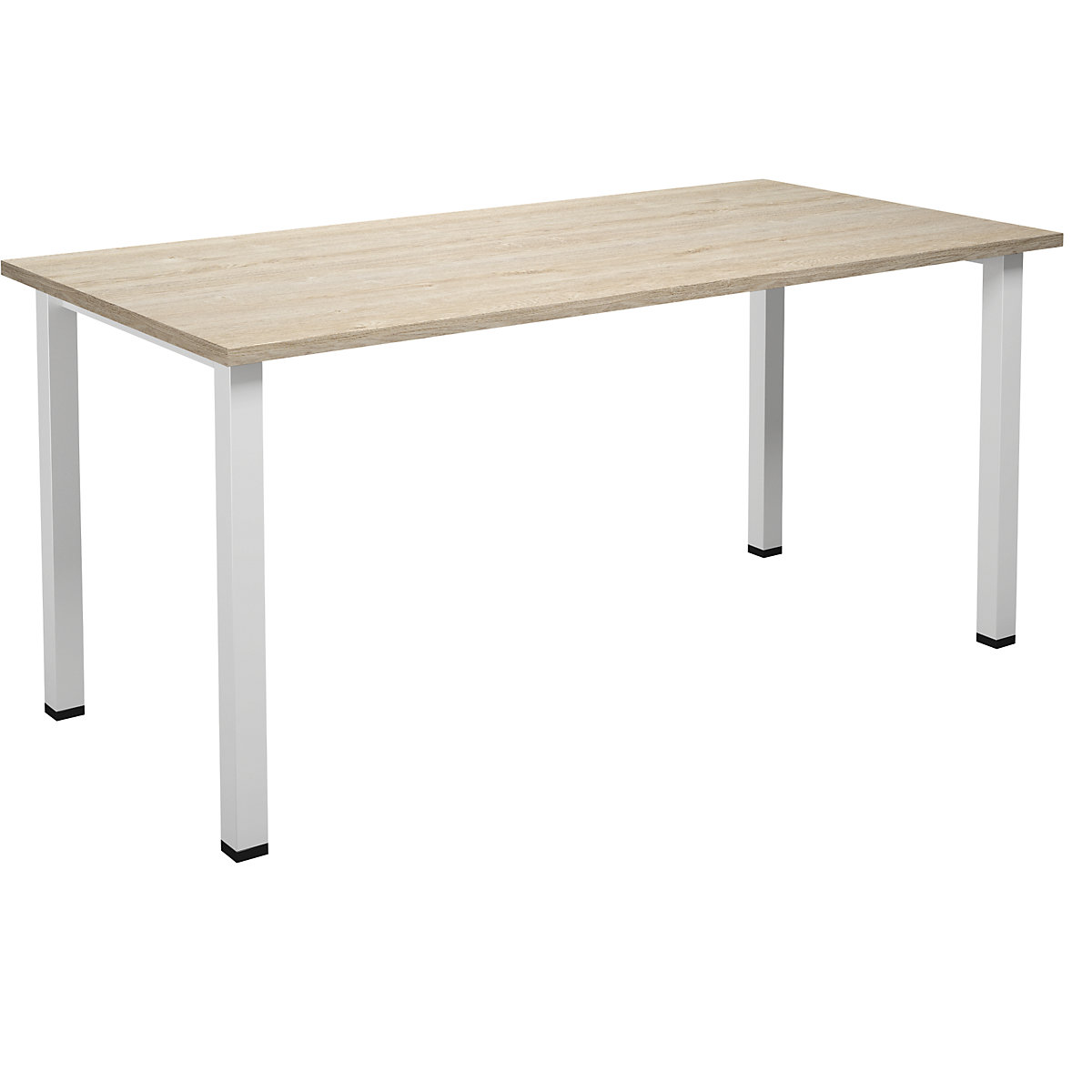 DUO-U multi-purpose desk, straight tabletop, WxD 1600 x 800 mm, oak, white-13