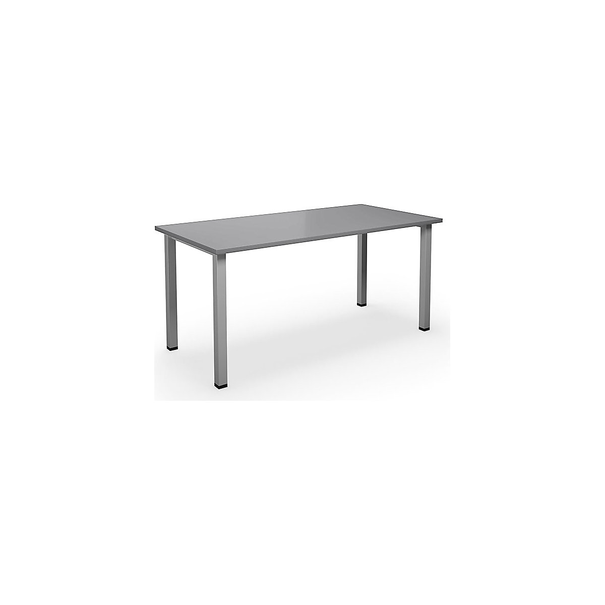 DUO-U multi-purpose desk, straight tabletop, WxD 1600 x 800 mm, light grey, silver-6