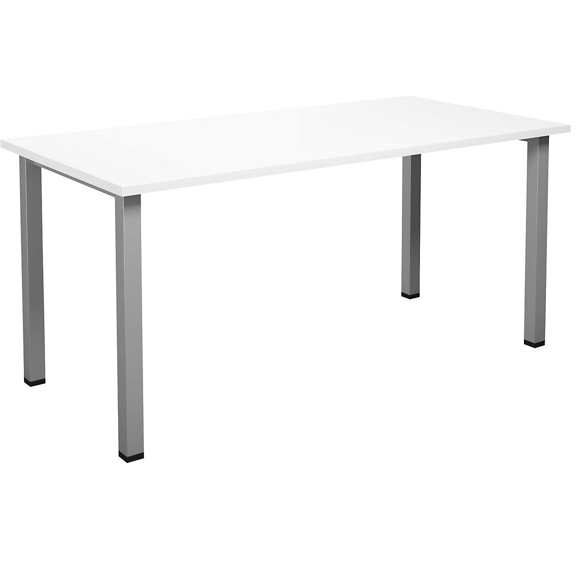 DUO-U multi-purpose desk, straight tabletop, WxD 1600 x 800 mm, white, silver-17