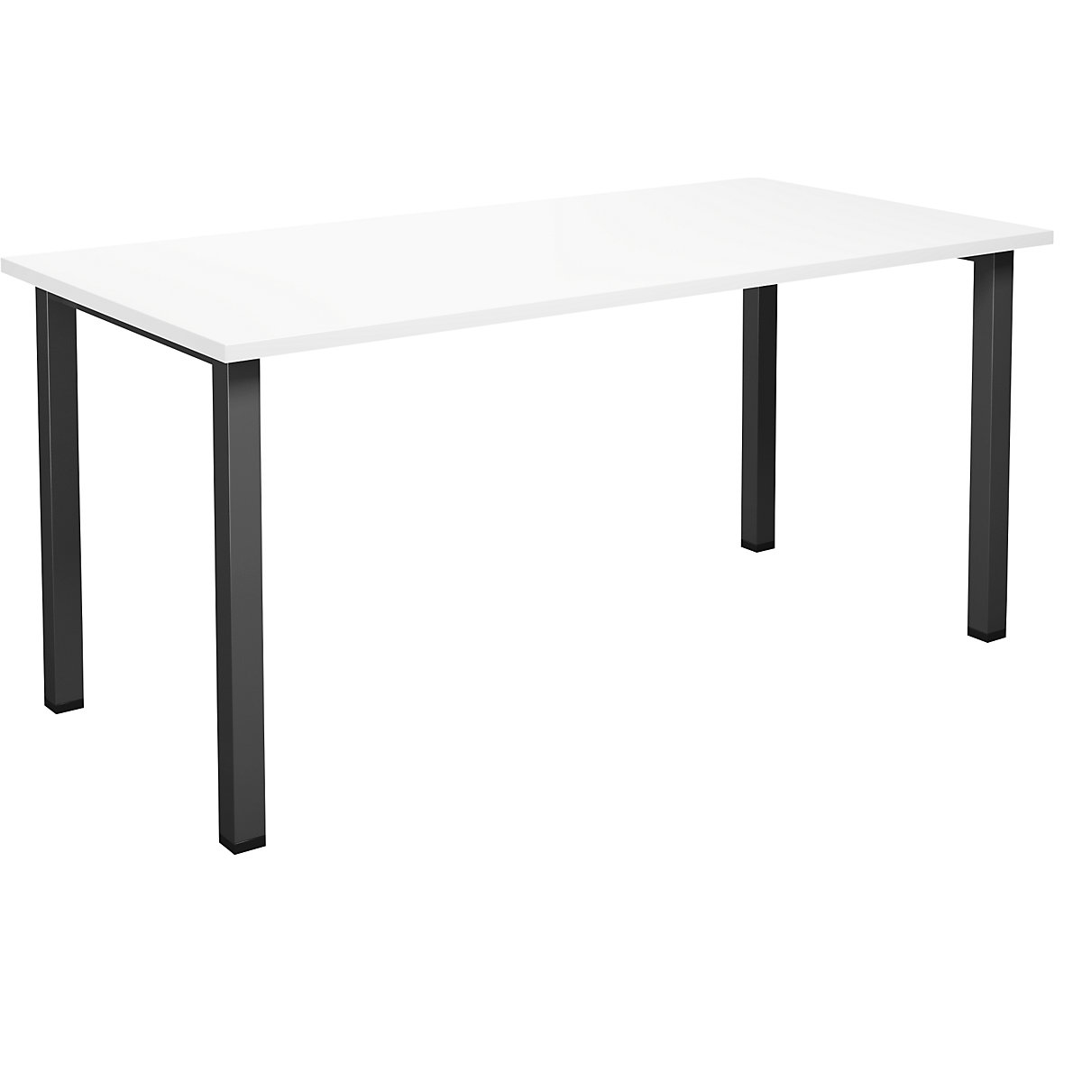 DUO-U multi-purpose desk, straight tabletop, WxD 1600 x 800 mm, white, black-11