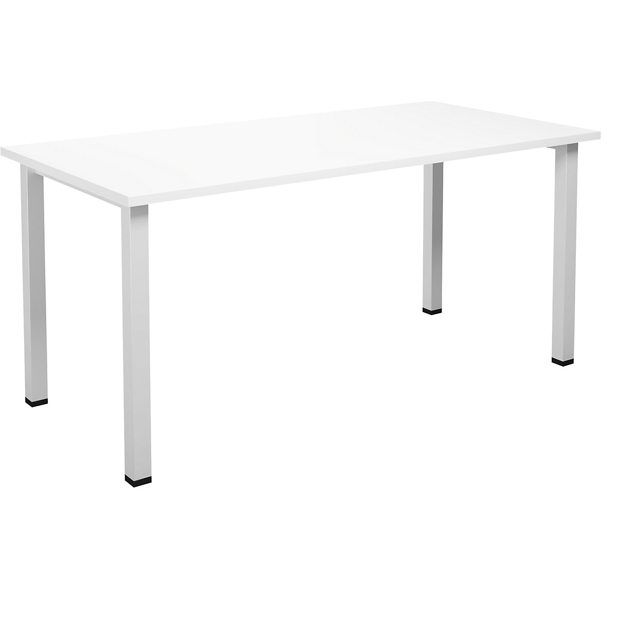 DUO-U multi-purpose desk, straight tabletop, WxD 1600 x 800 mm, white, white-7