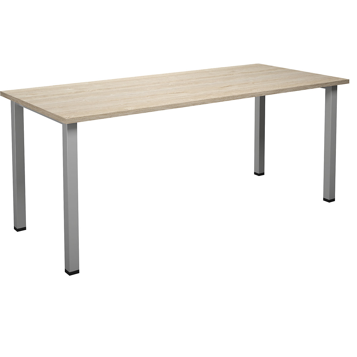 DUO-U multi-purpose desk, straight tabletop, WxD 1800 x 800 mm, oak, silver-13