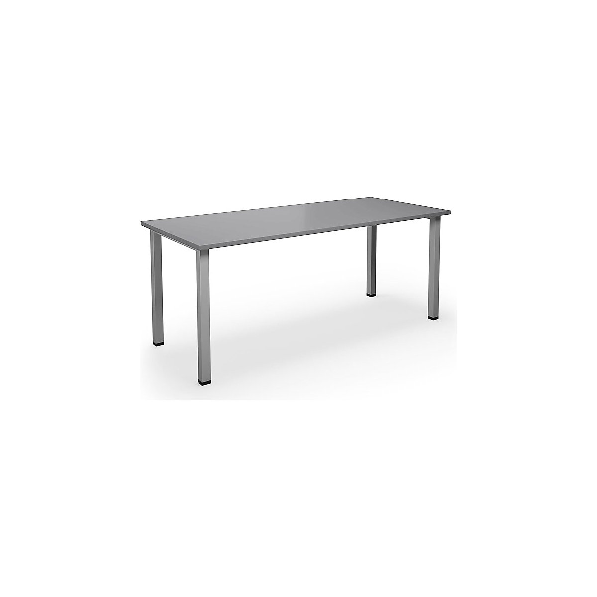 DUO-U multi-purpose desk, straight tabletop, WxD 1800 x 800 mm, light grey, silver-6