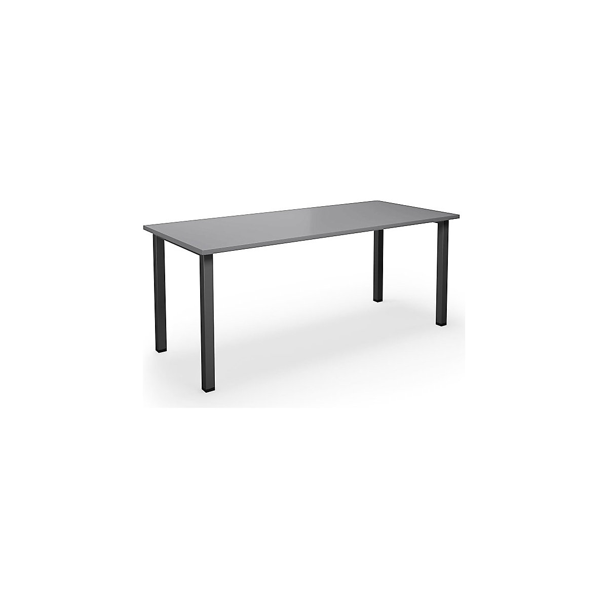 DUO-U multi-purpose desk, straight tabletop, WxD 1800 x 800 mm, light grey, black-16