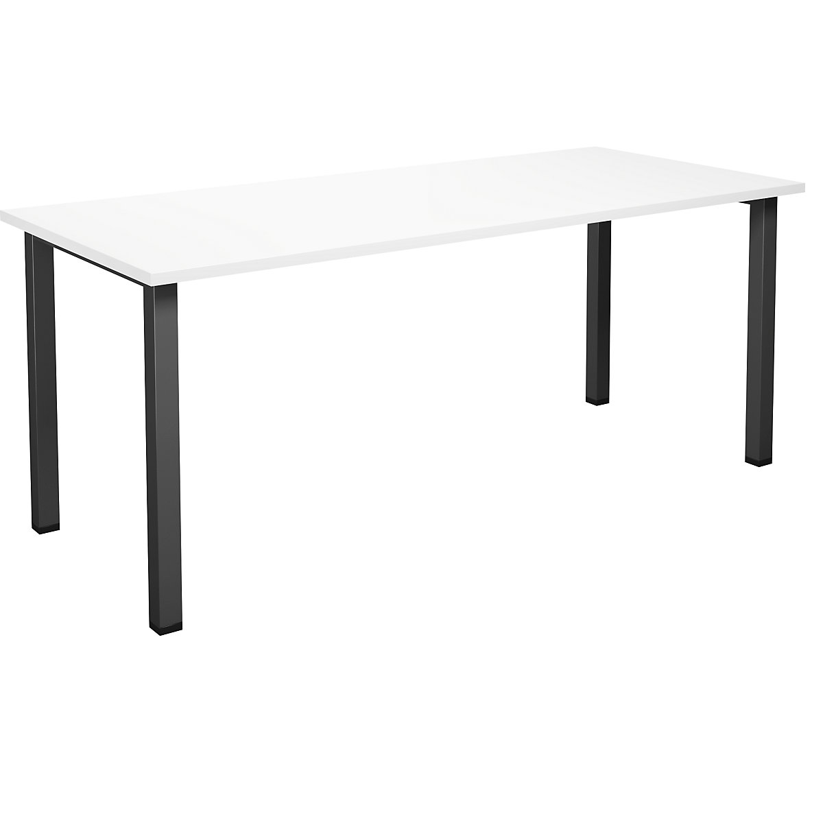 DUO-U multi-purpose desk, straight tabletop, WxD 1800 x 800 mm, white, black-8