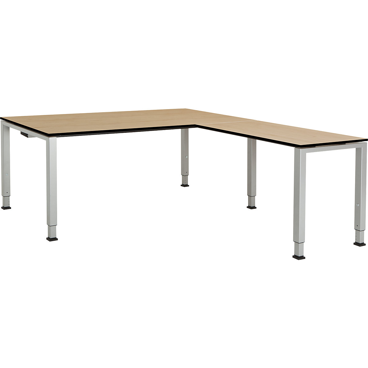 Desk, interlinked, square/rectangular tube foot – mauser
