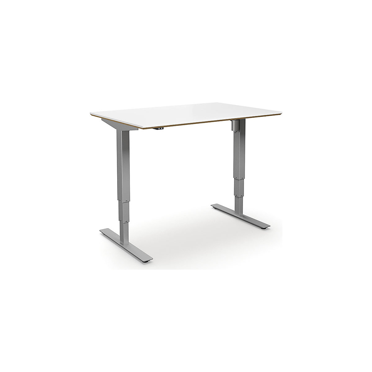 Atlanta Trend desk, electrically height adjustable, straight, rounded corners, WxD 1200 x 800 mm, white/silver-3