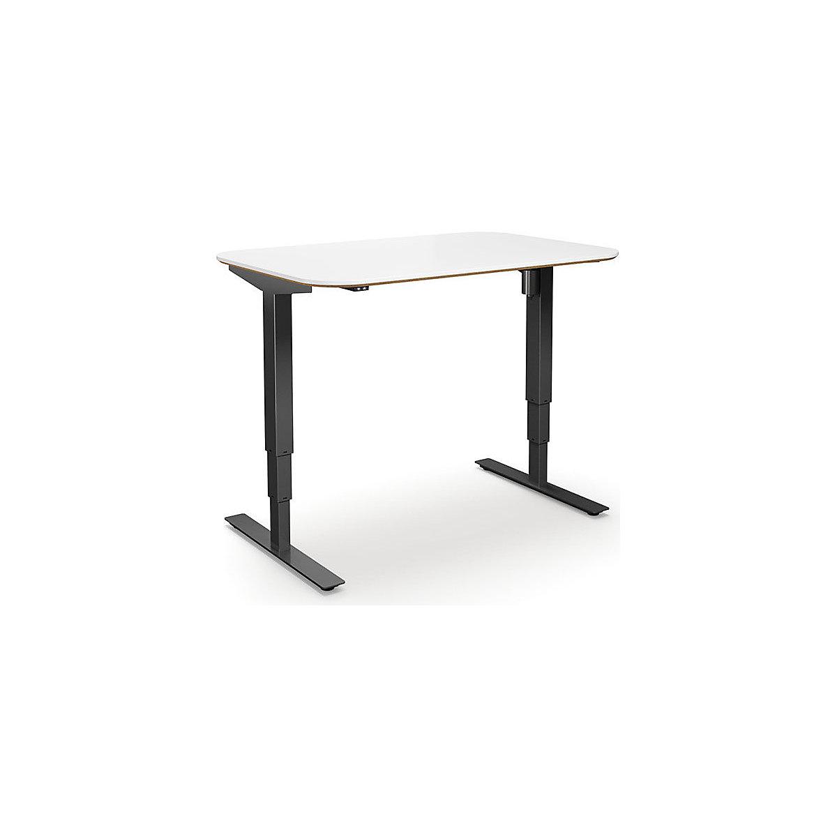 Atlanta Trend desk, electrically height adjustable, straight, rounded corners, WxD 1200 x 800 mm, white/black-17