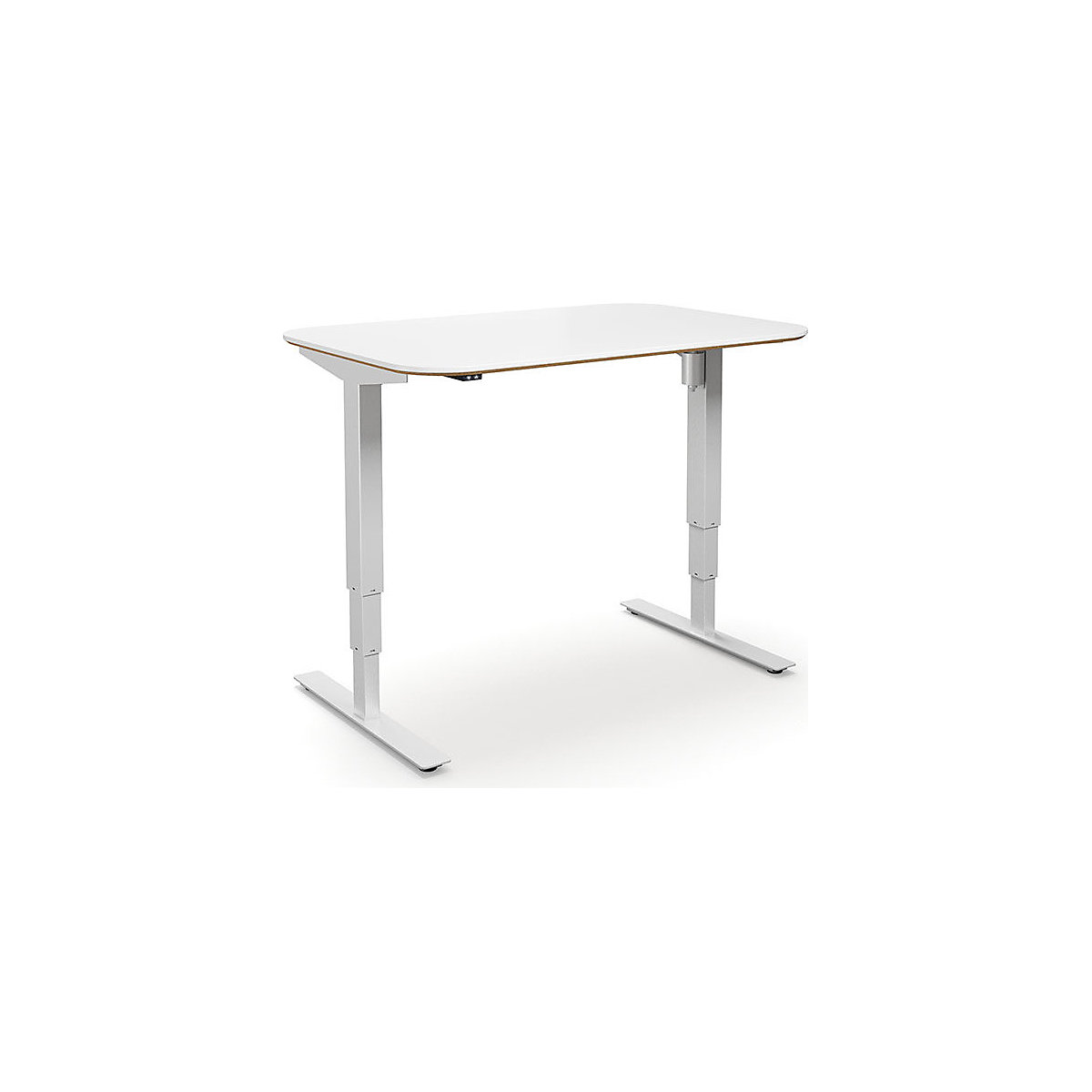 Atlanta Trend desk, electrically height adjustable, straight, rounded corners, WxD 1200 x 800 mm, white/white-10