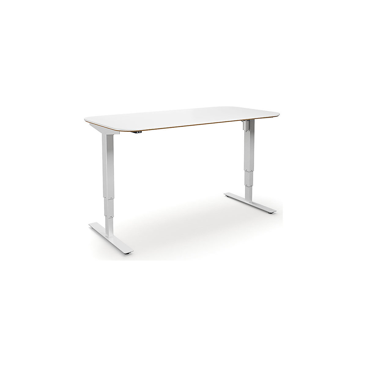Atlanta Trend desk, electrically height adjustable, straight, rounded corners, WxD 1400 x 800 mm, white/white-8
