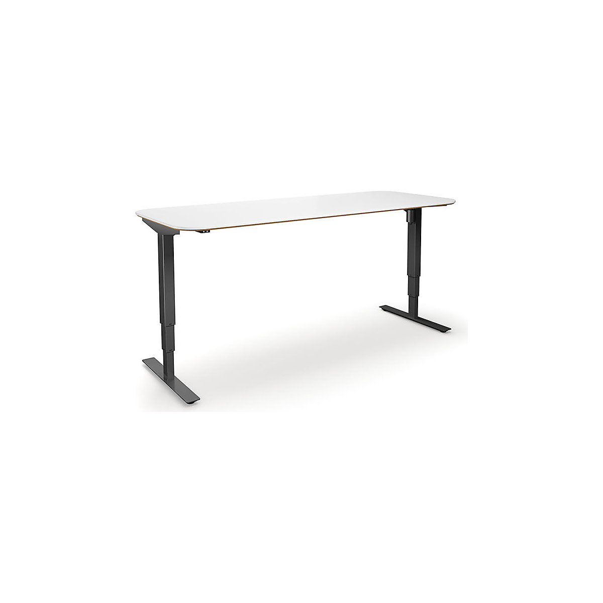 Atlanta Trend desk, electrically height adjustable, straight, rounded corners, WxD 1800 x 800 mm, white/black-14