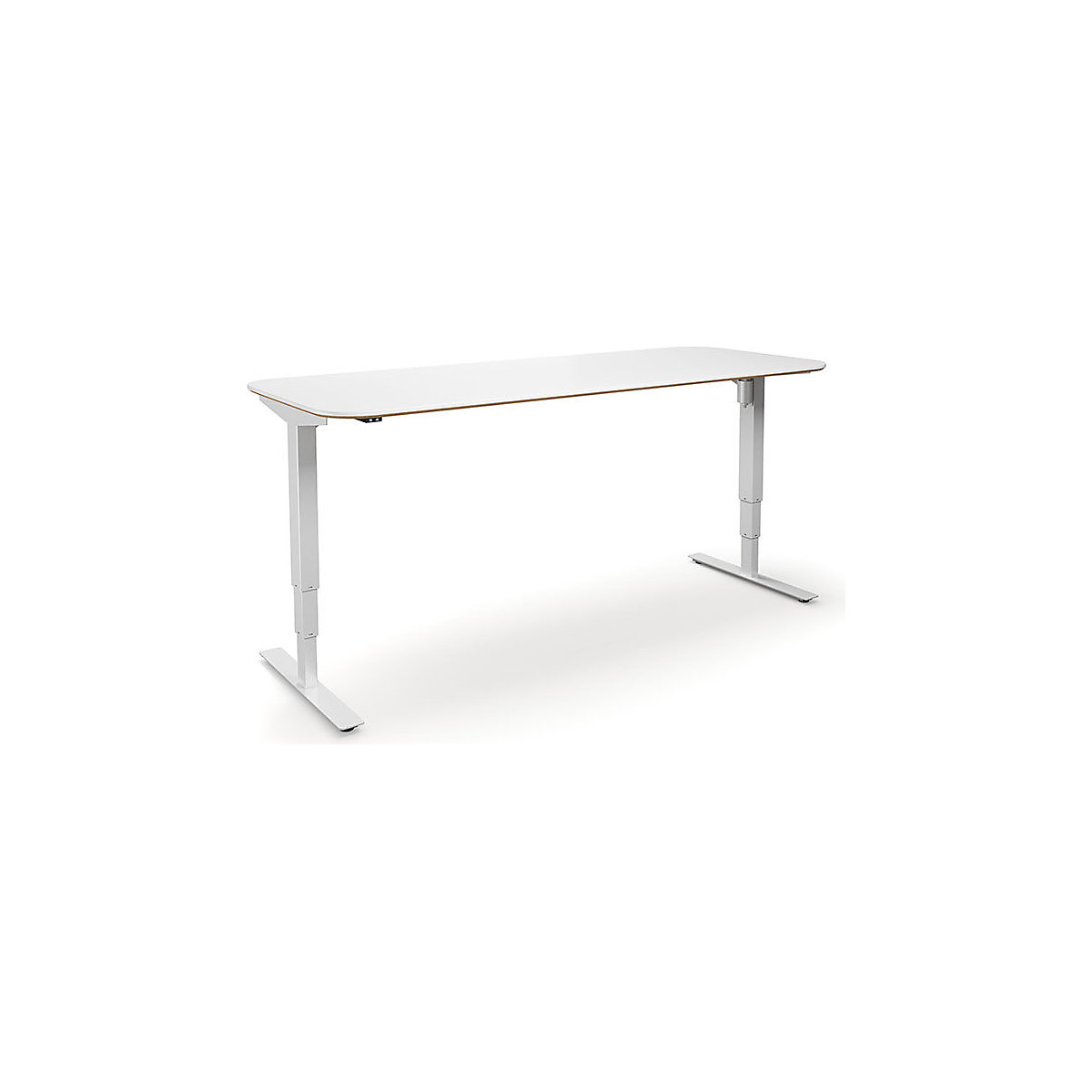 Atlanta Trend desk, electrically height adjustable, straight, rounded corners, WxD 1800 x 800 mm, white/white-2