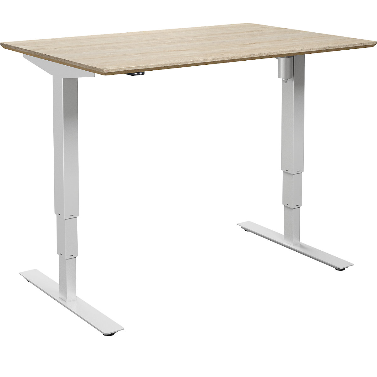 Atlanta Trend desk, electrically height adjustable, straight, WxD 1200 x 800 mm, oak/white-5