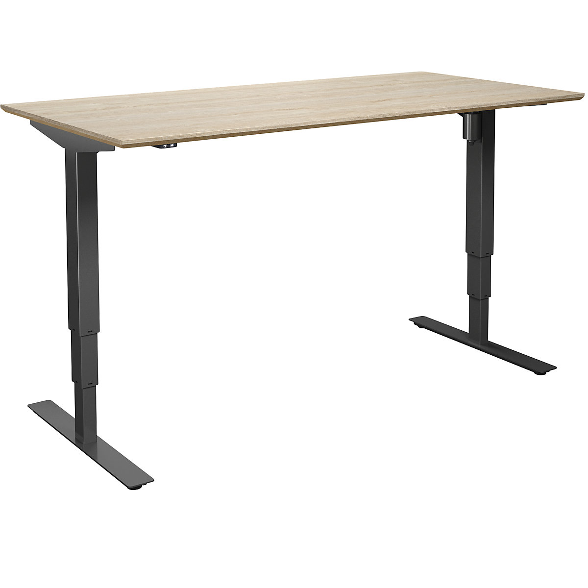 Atlanta Trend desk, electrically height adjustable, straight, WxD 1400 x 800 mm, oak/black-13