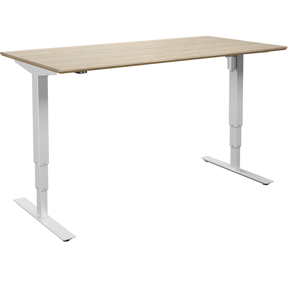 Atlanta Trend desk, electrically height adjustable, straight, WxD 1400 x 800 mm, oak/white-2