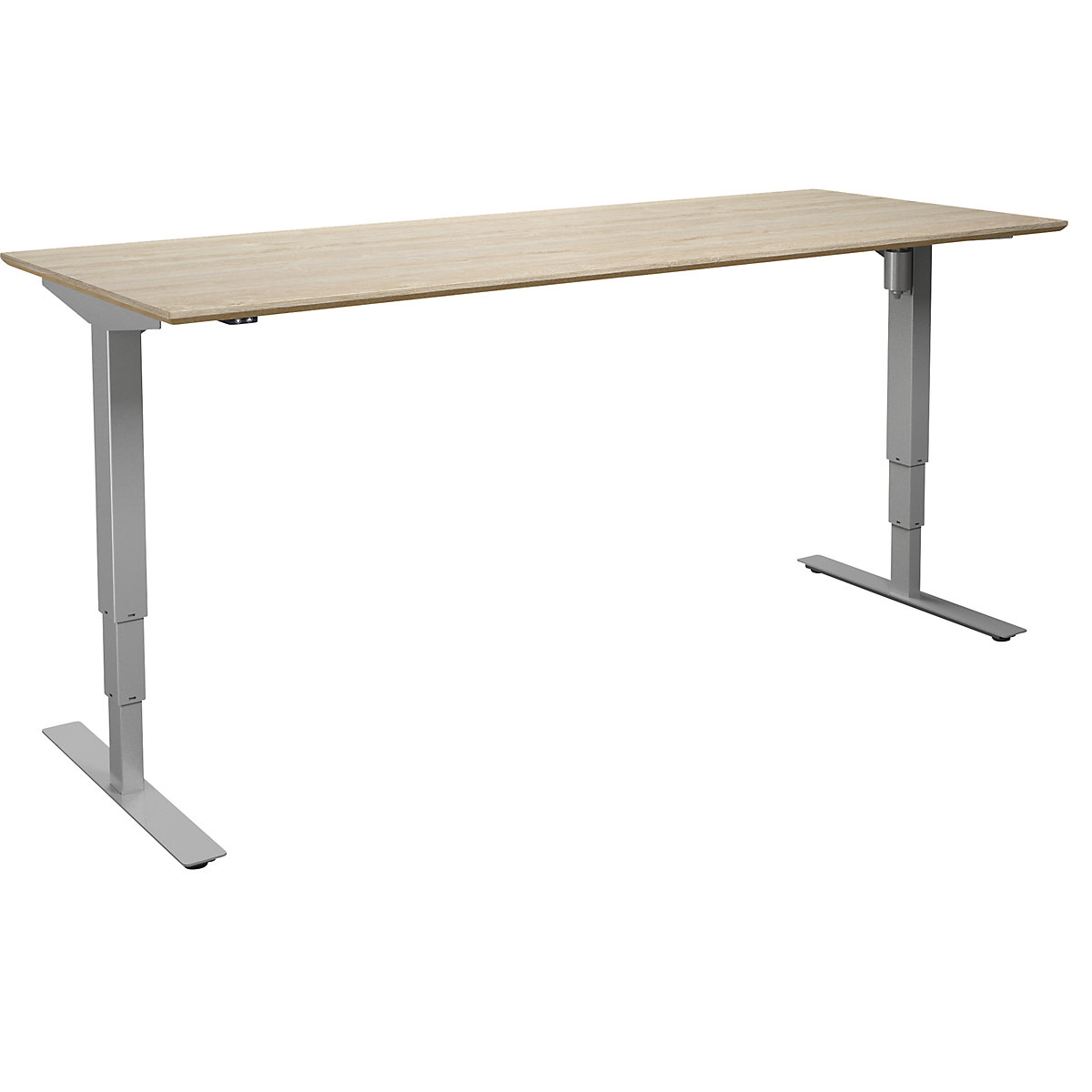 Atlanta Trend desk, electrically height adjustable, straight, WxD 1800 x 800 mm, oak/silver-14