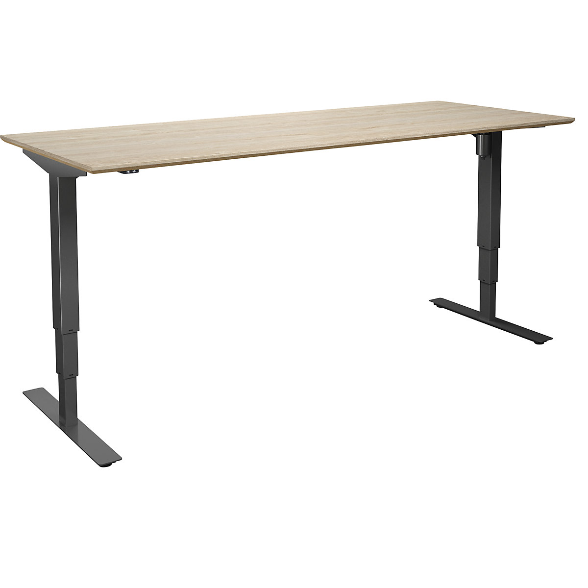 Atlanta Trend desk, electrically height adjustable, straight, WxD 1800 x 800 mm, oak/black-9