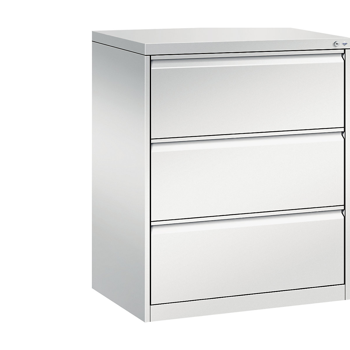 C+P – ACURADO index card cabinet, 2 track, 3 drawers, light grey