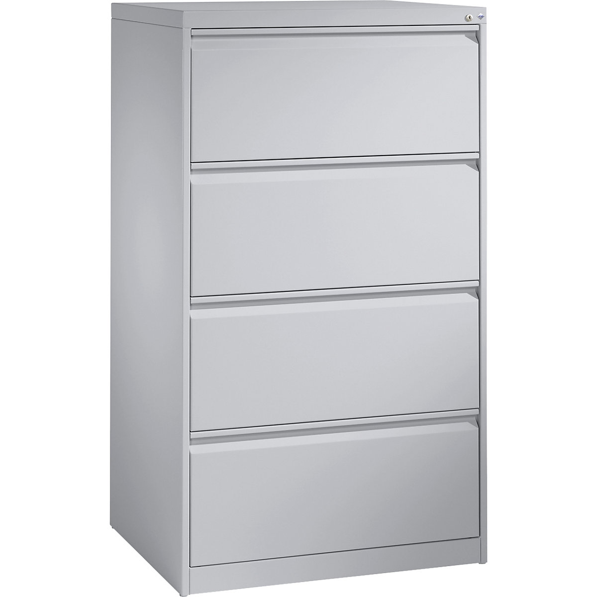 ACURADO index card cabinet – C+P, 2 track, 4 drawers, white aluminium-5