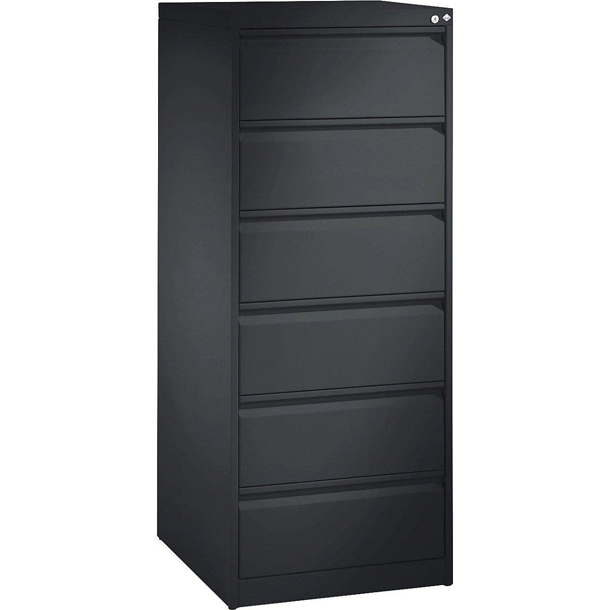 C+P – ACURADO index card cabinet, 2 track, 6 drawers, black grey