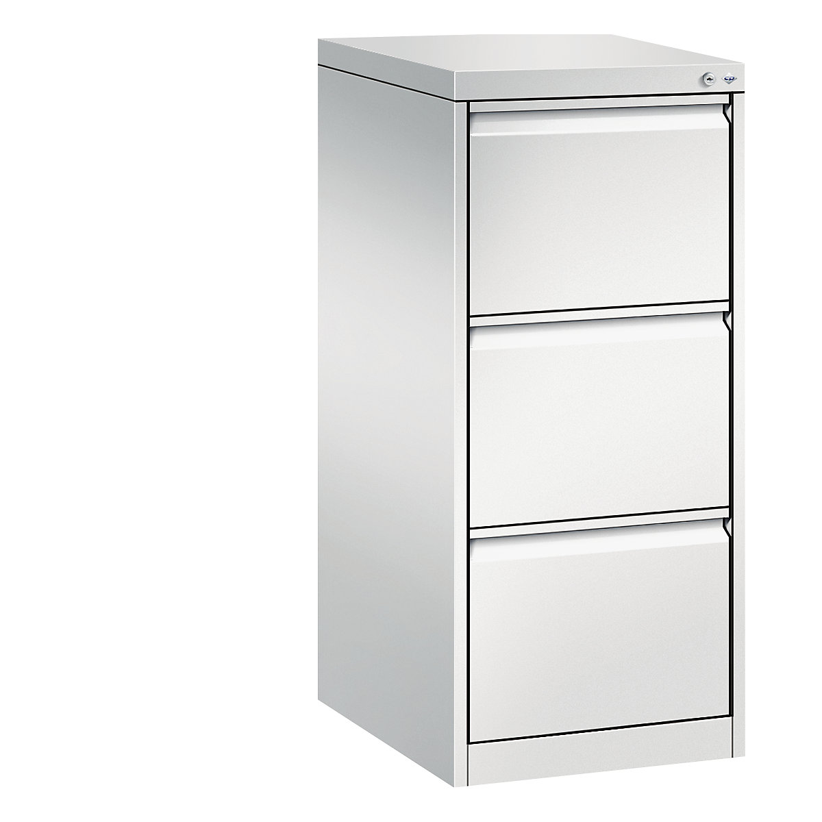 C+P – ACURADO suspension filing cabinet, 1 track, 3 drawers, light grey