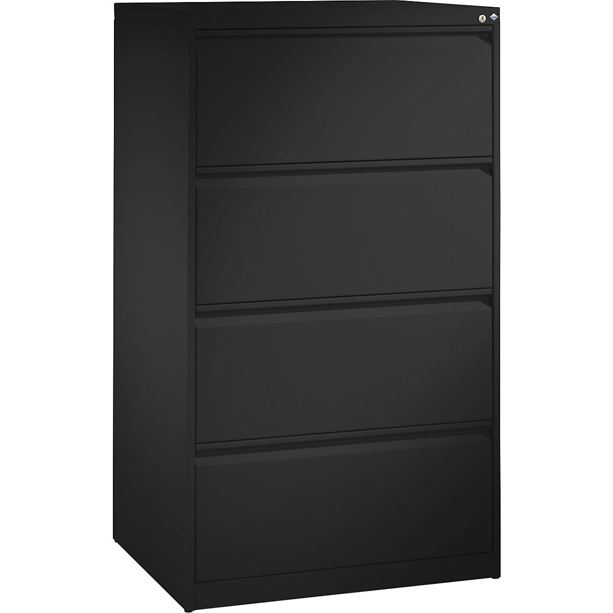 ACURADO suspension filing cabinet – C+P, 2 track, 4 drawers, black grey-8