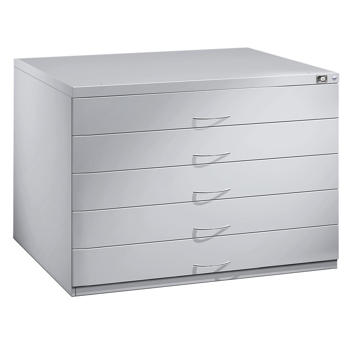Drawing cabinet – C+P, A1, 5 drawers, height 760 mm, light grey-17