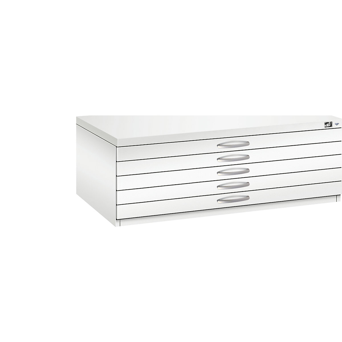 Drawing cabinet – C+P, A1, 5 drawers, height 420 mm, traffic white-16