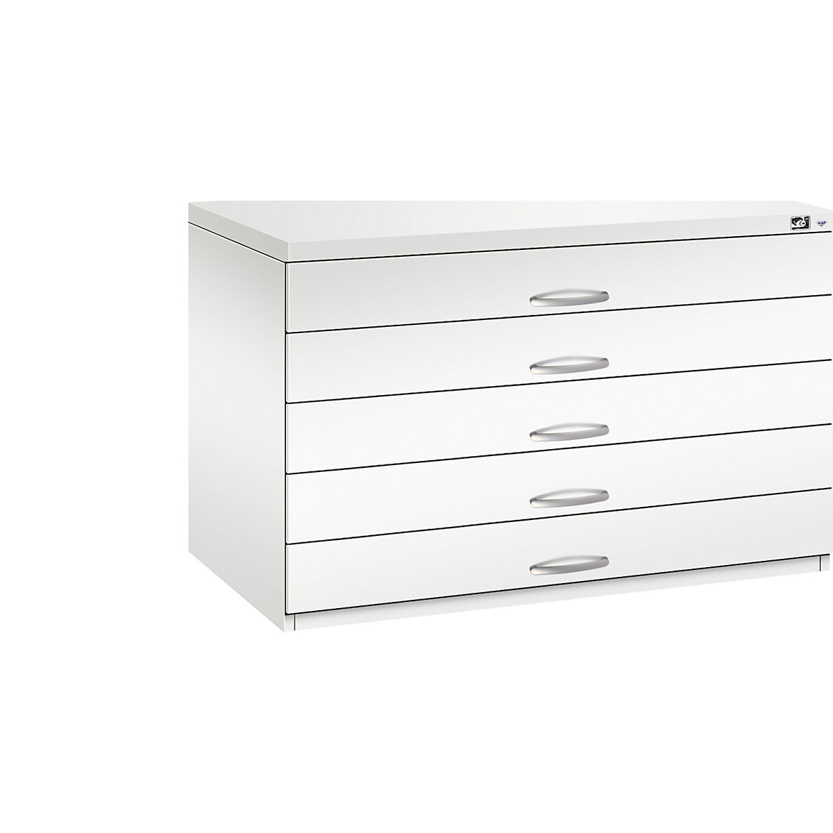 Drawing cabinet – C+P, A1, 5 drawers, height 760 mm, traffic white-22