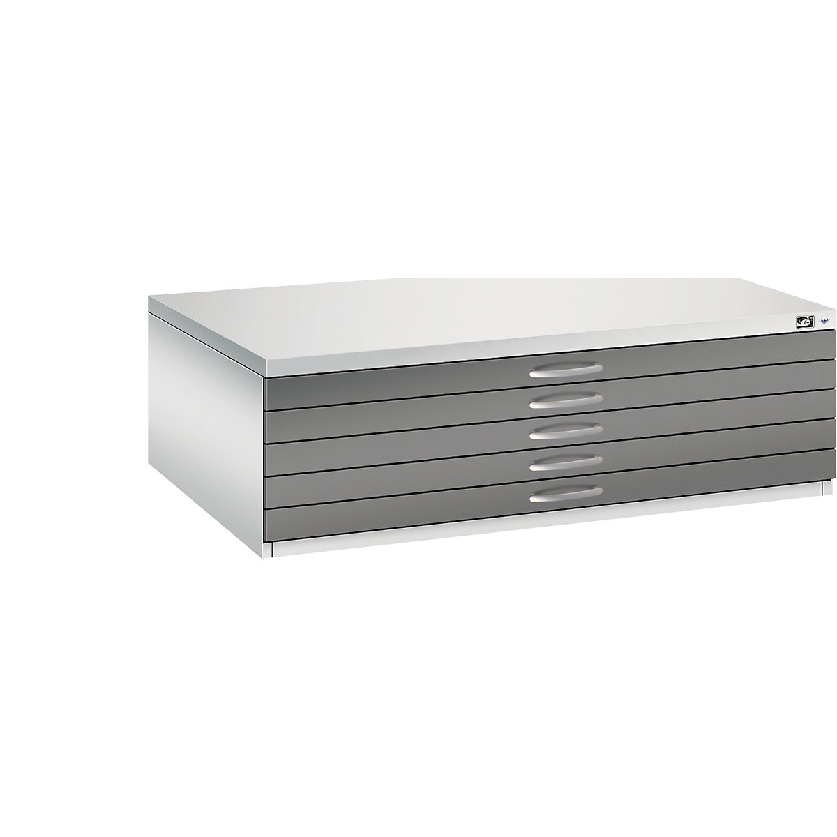 Drawing cabinet – C+P, A0, 5 drawers, height 420 mm, light grey / volcanic grey-16