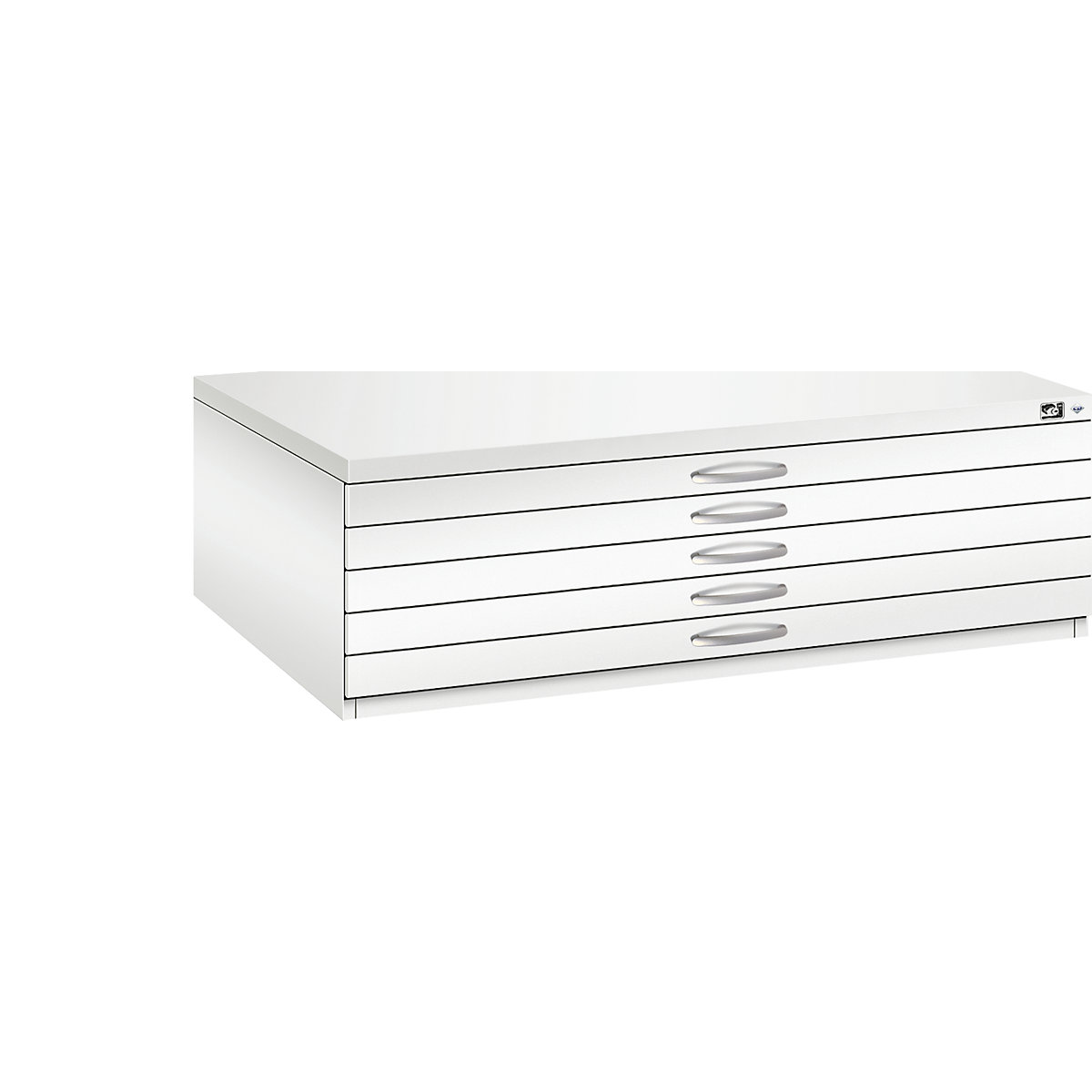 Drawing cabinet – C+P, A0, 5 drawers, height 420 mm, traffic white-14