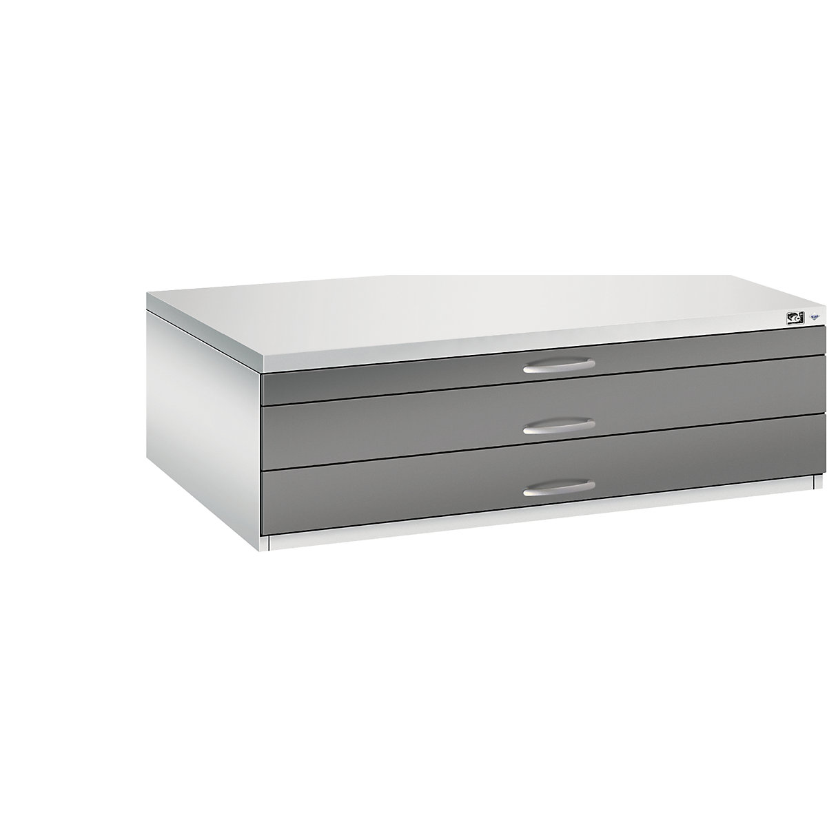 Drawing cabinet – C+P, A0, 3 drawers, height 420 mm, light grey / volcanic grey-13