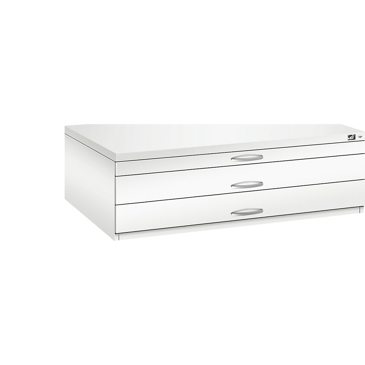 Drawing cabinet – C+P, A0, 3 drawers, height 420 mm, traffic white-15